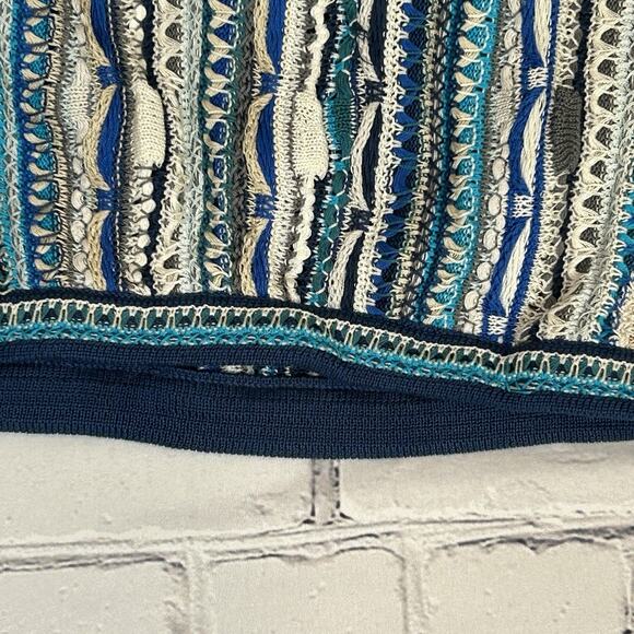 Vintage Authentic Coogi Australia Sweater Multi-Colored Cotton 3D Knit Sz Lrg - Picture 3 of 8